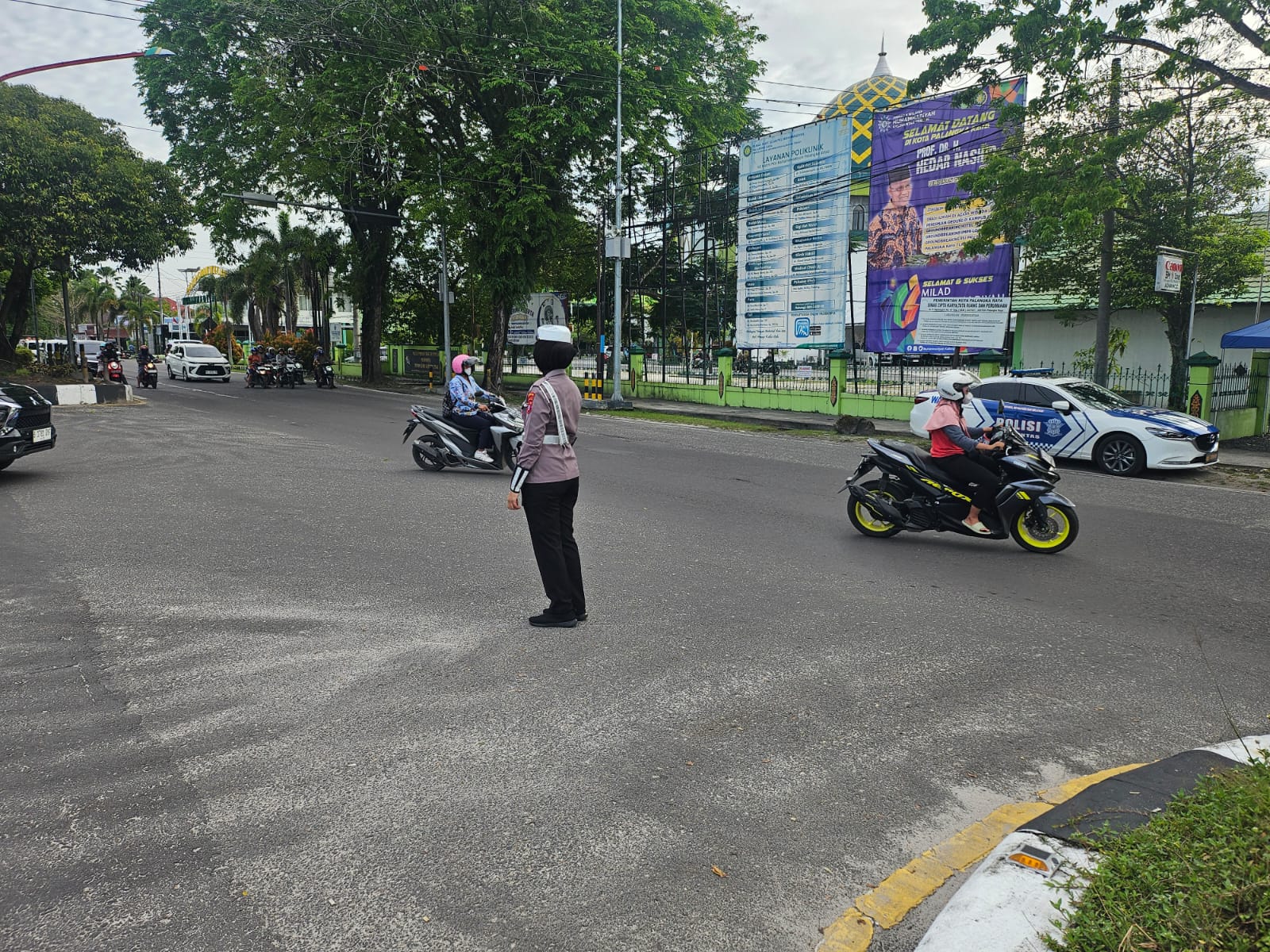Jamin Kelancaran dan Keselamatan, Ditlantas Polda Kalteng Gencarkan Pengaturan Lalu Lintas Pagi
